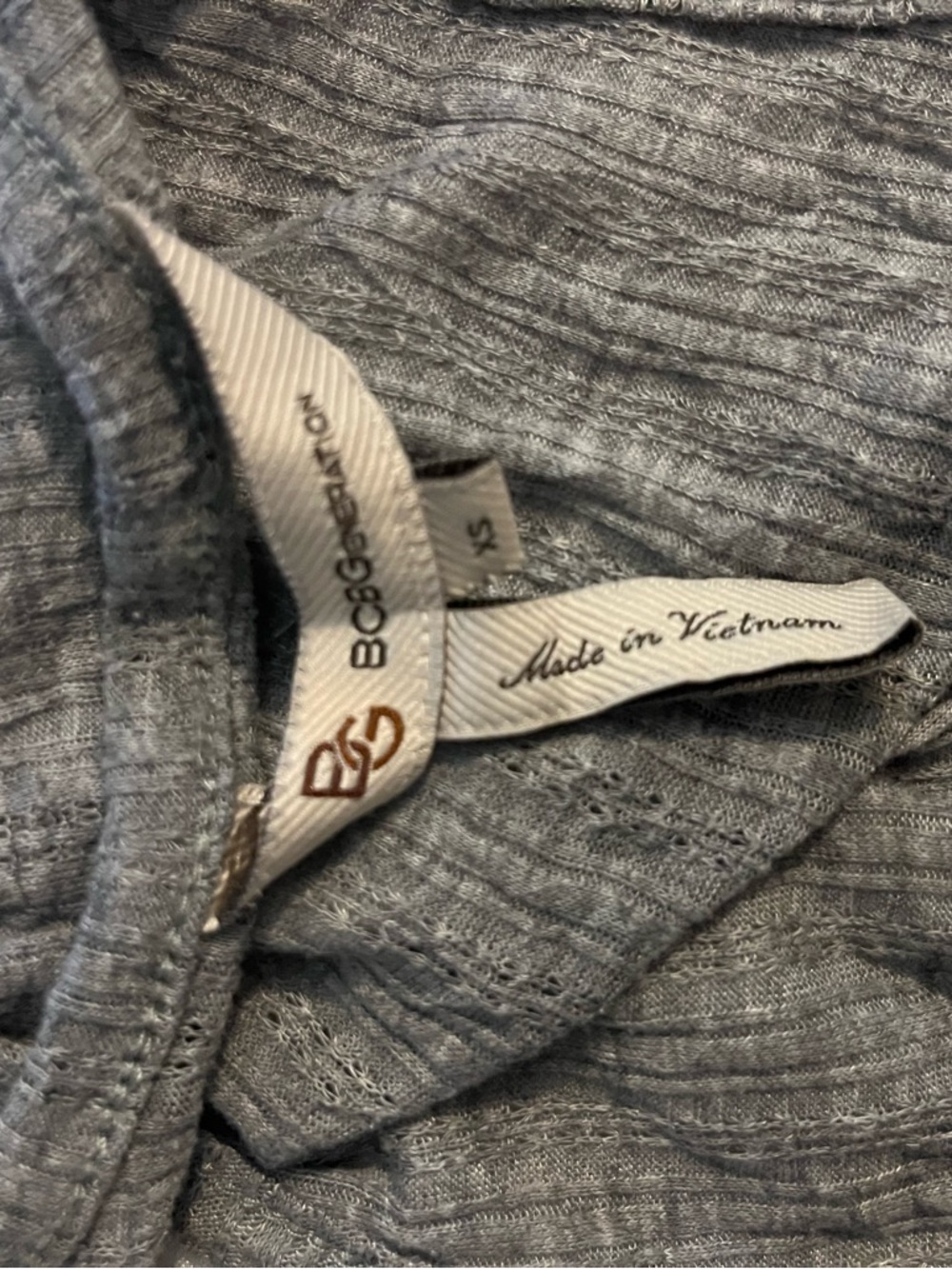 BCBGeneration Light Gray Scoop Neck Knit Tank - Picture 3 of 4